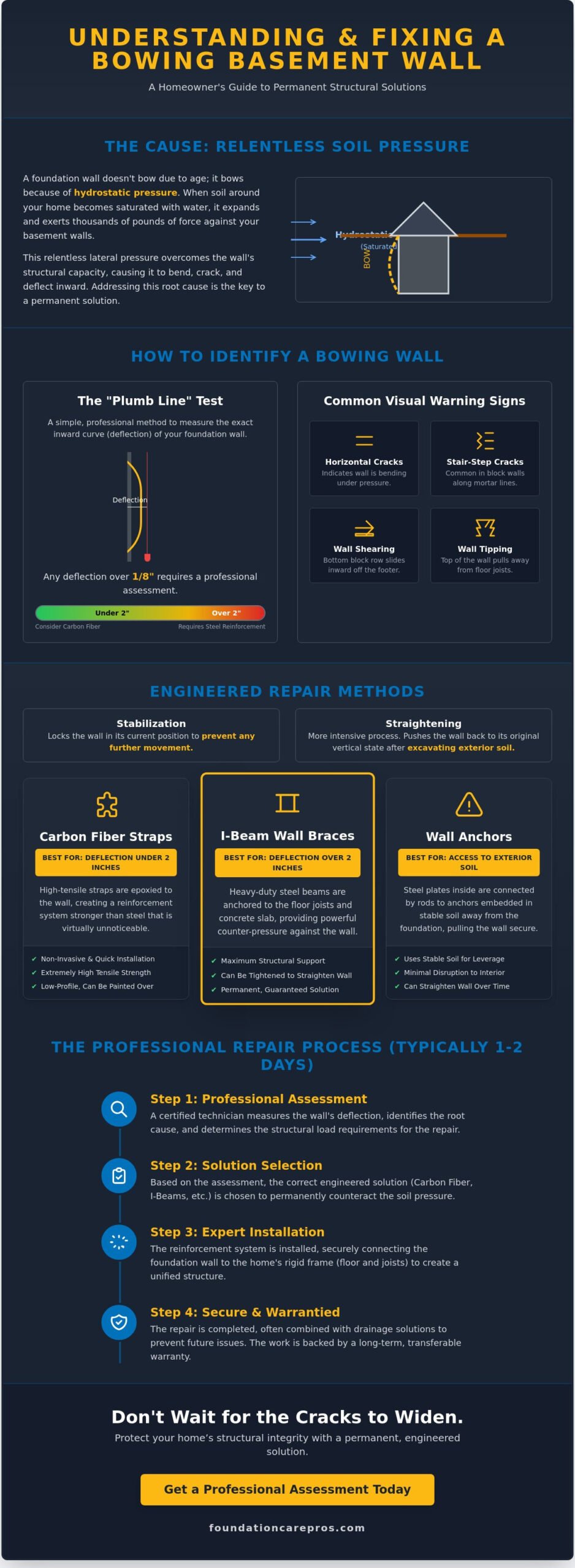 How to Fix a Bowing Basement Wall: Professional Repair Methods and Solutions