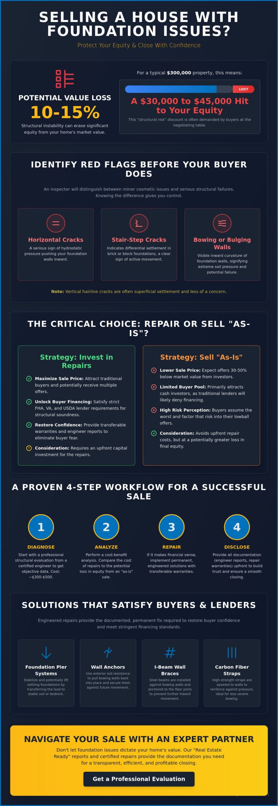 Selling a House with Foundation Issues: The Comprehensive Homeowner’s Strategy