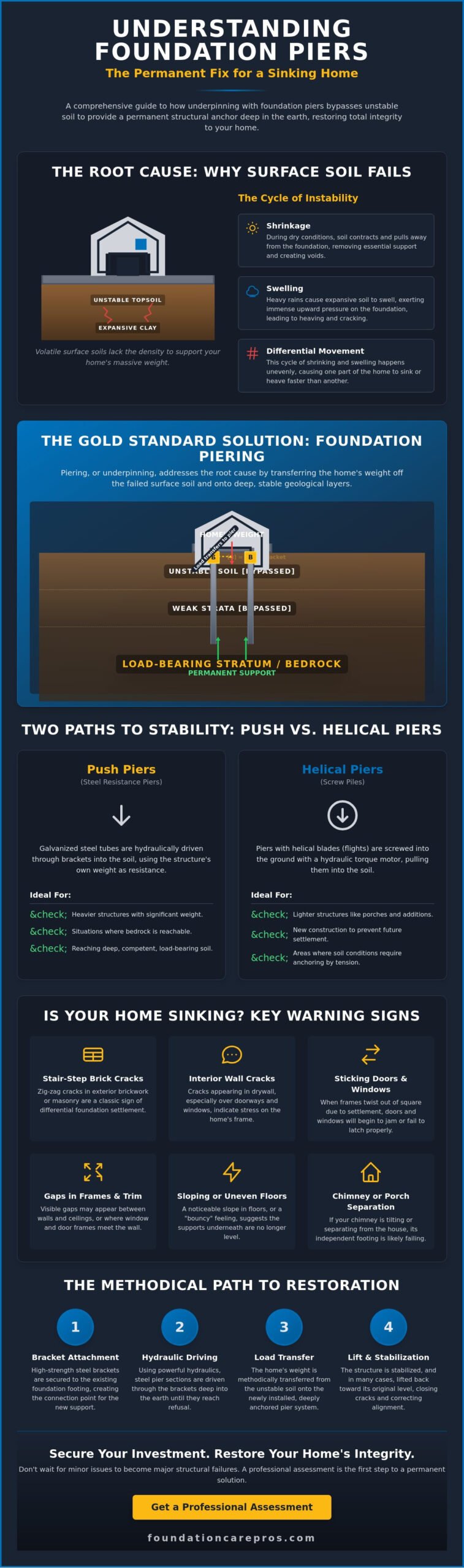 What Are Foundation Piers? The Homeowner’s Guide to Structural Underpinning