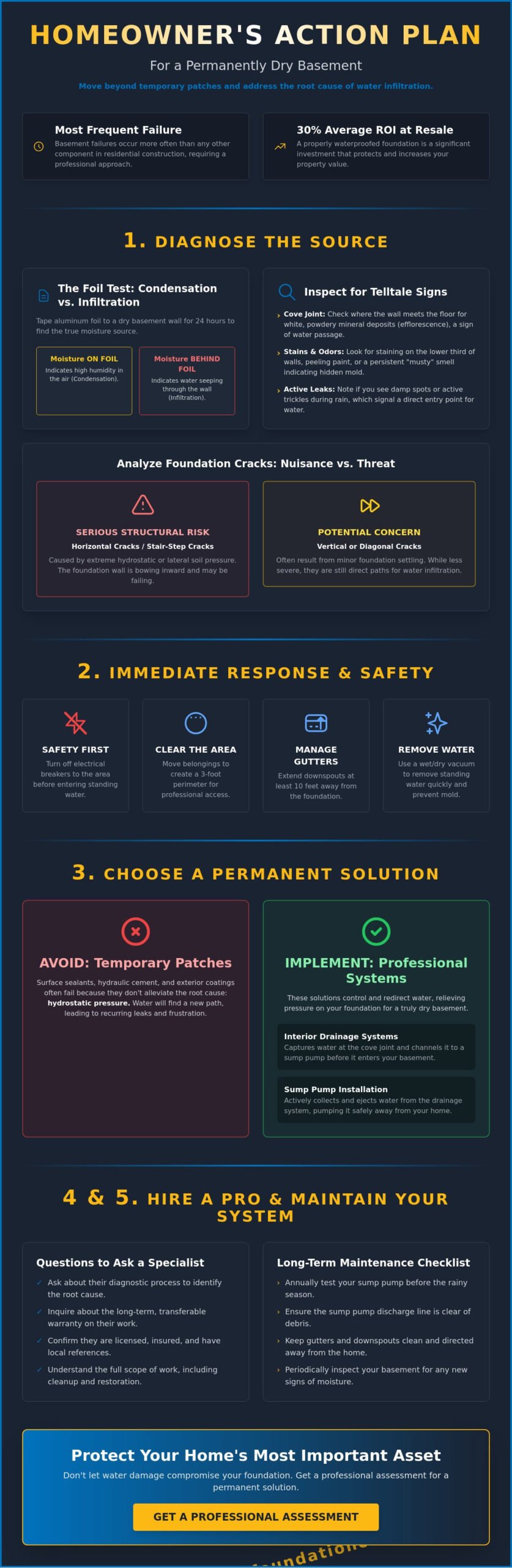 The Essential Basement Leak Repair Checklist: Professional Solutions for a Dry Home