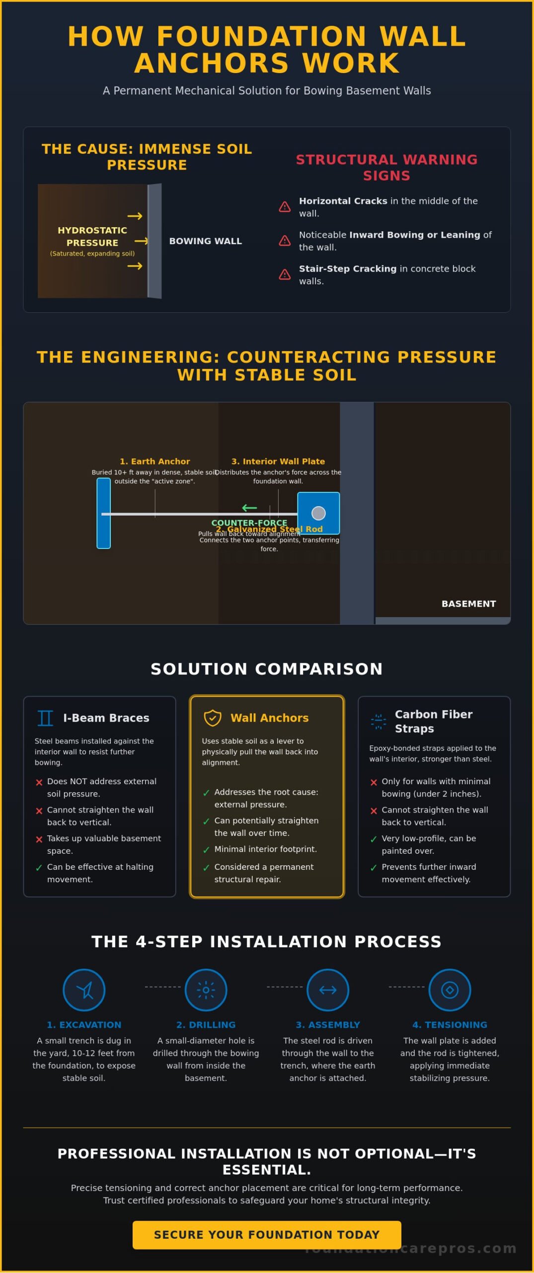 How Do Foundation Wall Anchors Work? A Guide to Structural Stabilization