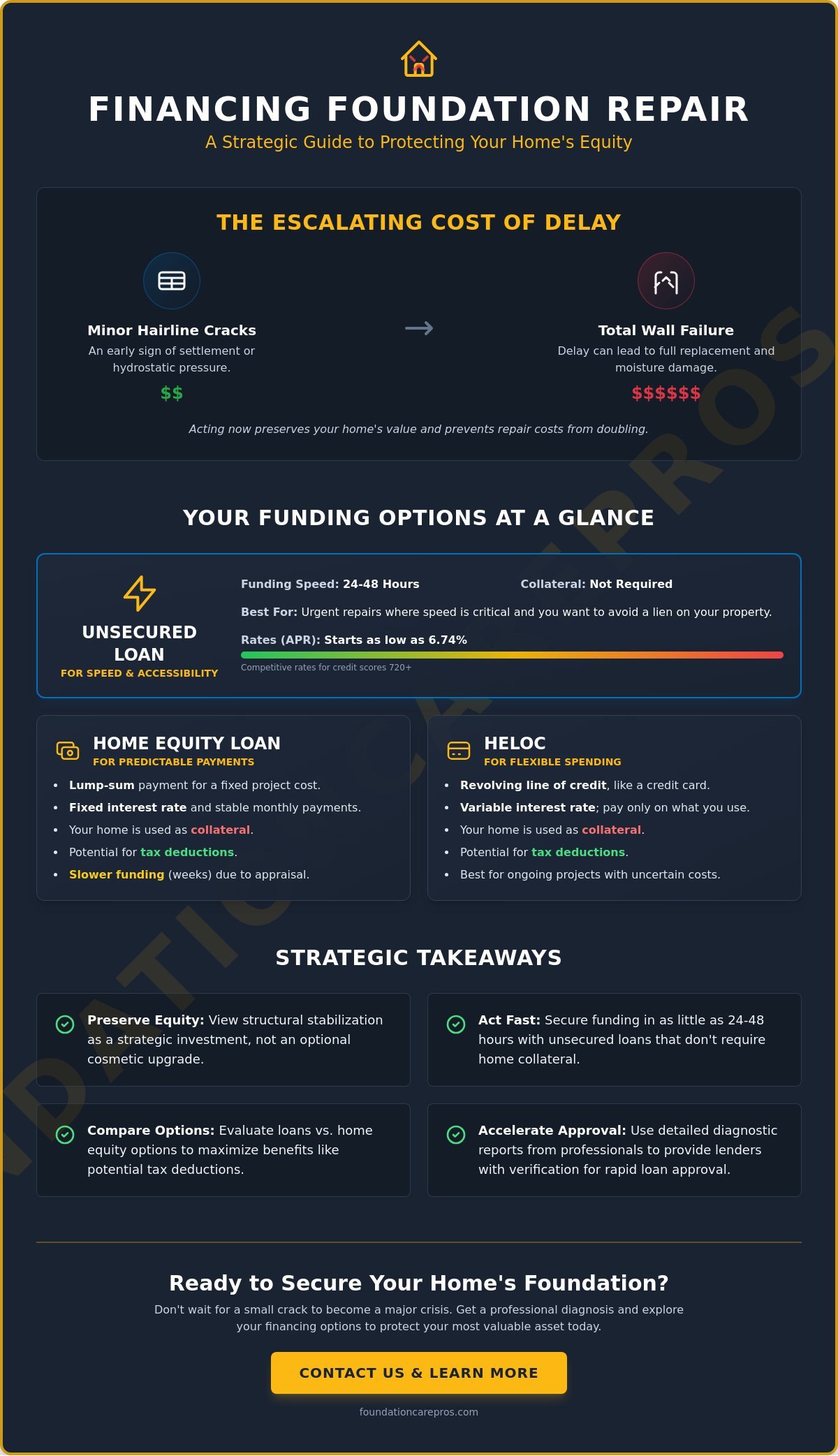 Financing Options for Foundation Repair: A 2026 Homeowner’s Guide