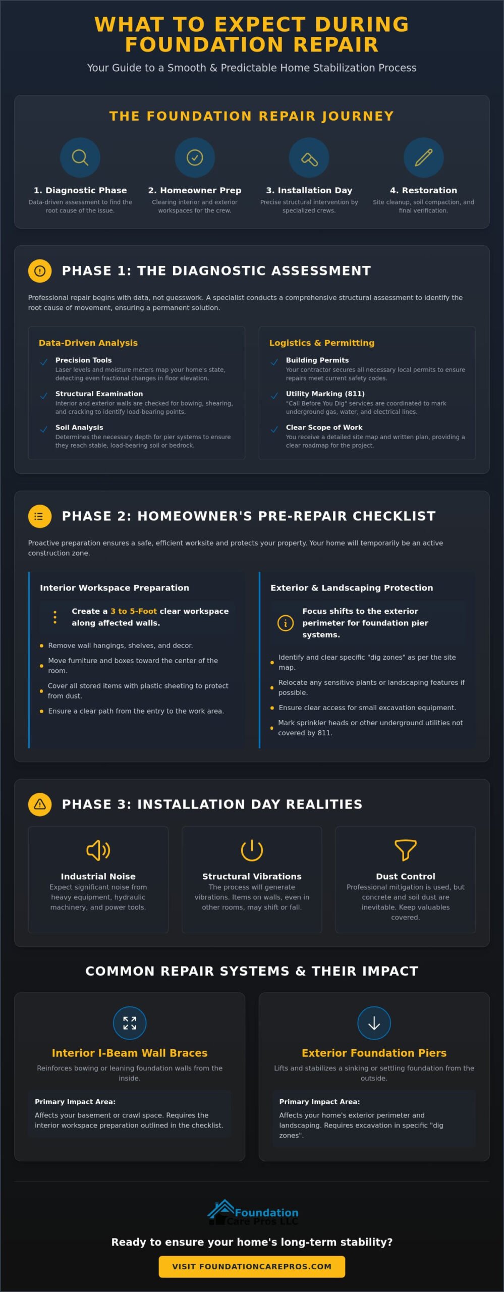 What to Expect During Foundation Repair: A Homeowner’s Guide to the Process